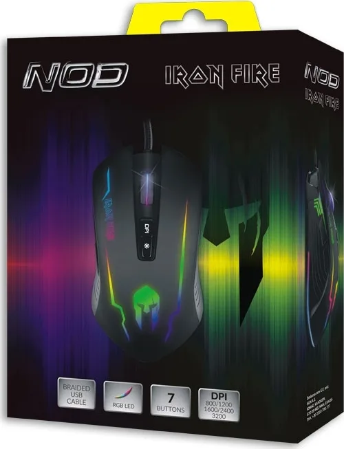 NOD Iron Fire RGB Gaming Ποντίκι Μαύρο