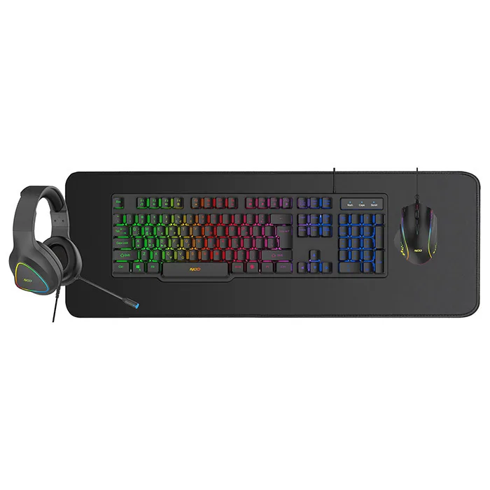NOD Platoon 4in1 Combo Σετ Gaming Πληκτρολόγιο με διακόπτες και RGB φωτισμό &amp, Ποντίκι (Ελληνικό)