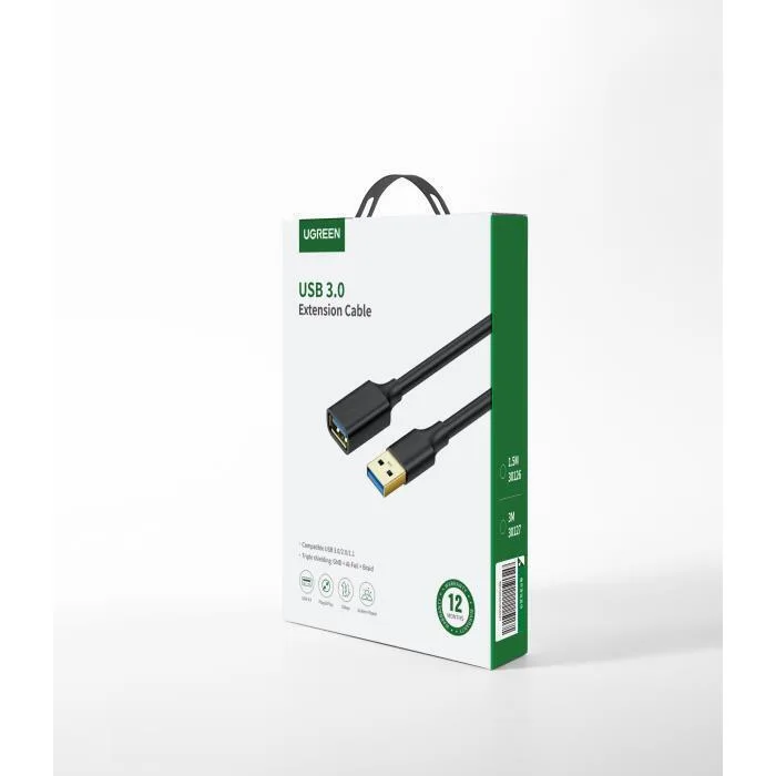 Ugreen USB 3.0 Cable USB-A male - USB-A female 3m 30127 - Image 2