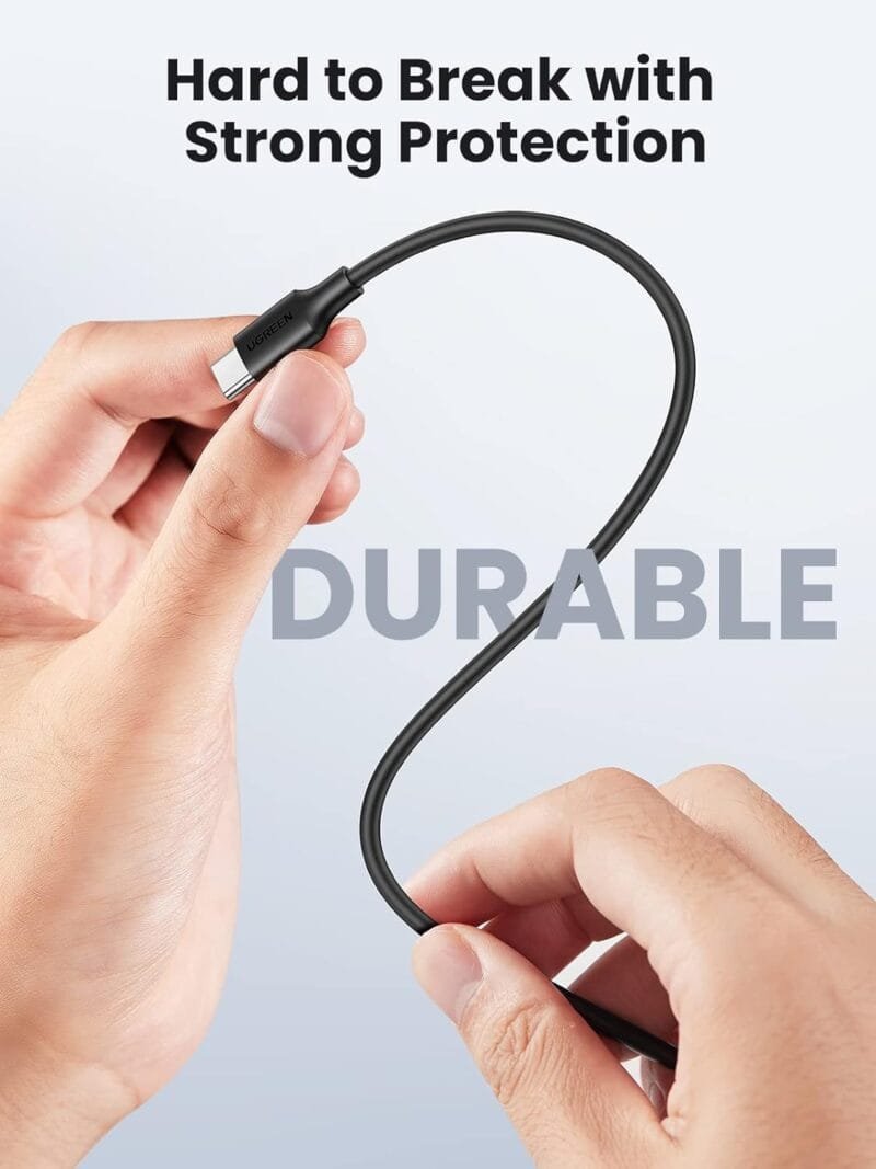 UGREEN 60W USB C To USB C Cable 1M, PD 3.0 3A Fast Charging Cord Type C Cable Compatible with iPhone 15 Series, MacBook Pro, iPad Pro, Samsung Galaxy S23/22/Z Fold/Z Flip, Google Pixel 7/6A,PS5,Switch - Image 2