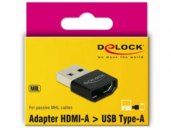 Αντάπτορας DELOCK USB 2.0 σε HDMI-A female Black