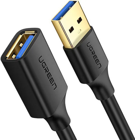 Ugreen USB 3.0 Cable USB-A male - USB-A female Μαύρο 0.5m (30125)