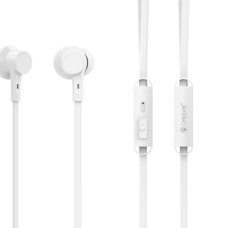 Celebrat G19 In-ear Handsfree με Βύσμα 3.5mm Λευκό