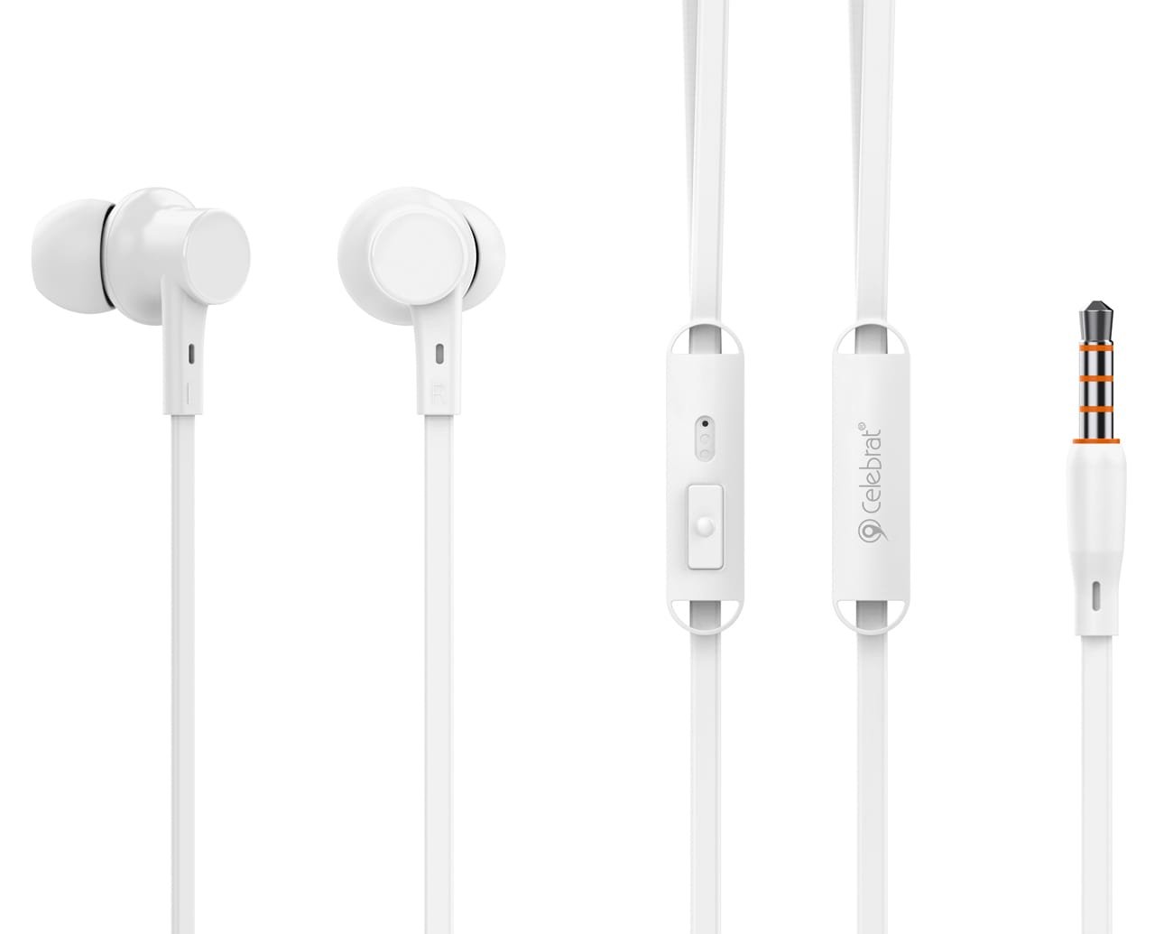 Celebrat G19 In-ear Handsfree με Βύσμα 3.5mm Λευκό