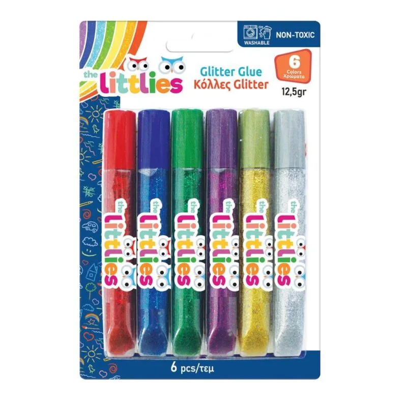 GLITTER GLUE 12gr 6COLORS THE LITTLIES