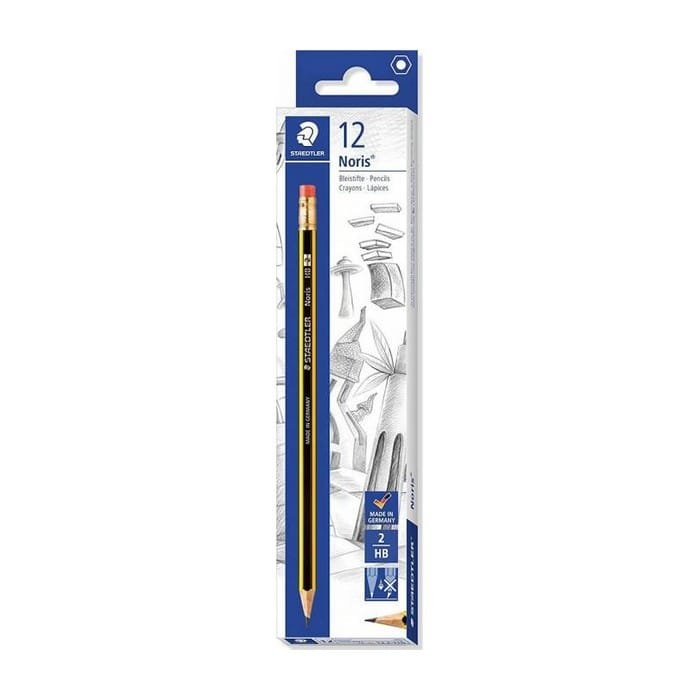 Μολύβια Staedtler Noris 122 HB με Γόμα 12 τεμ (STAE122HB)